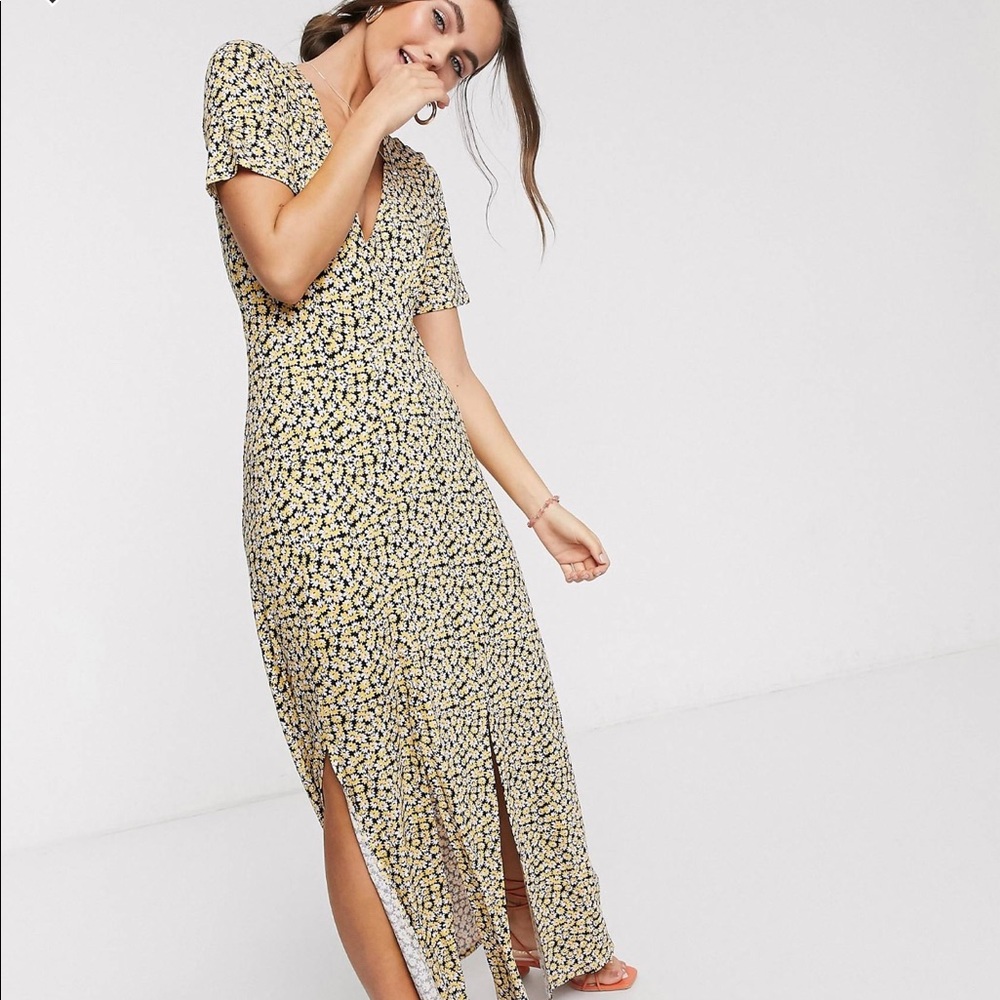 ASOS Design button through maxi tea dress